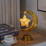 LED Wrought Iron Moon Light, Star Light, Spherical Light, Star Moon Light, Holiday Light, Room Decoration, Candle Holder, Ornament Light - Image 6