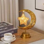 LED Wrought Iron Moon Light, Star Light, Spherical Light, Star Moon Light, Holiday Light, Room Decoration, Candle Holder, Ornament Light - Image 2